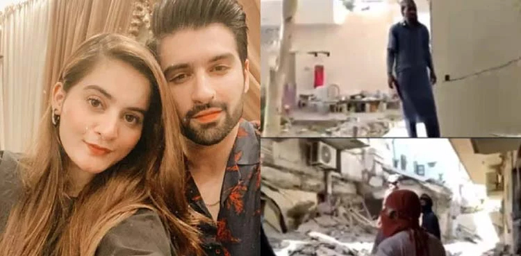 Aiman Khan, Muneeb Butt, house destroyed, explosion