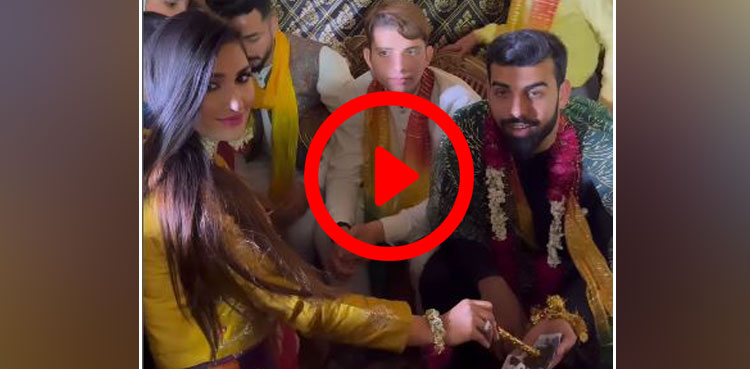 shadab khan mehendi, shadab khan, mehendi fuction, shadab khan video, viral, video, viral video