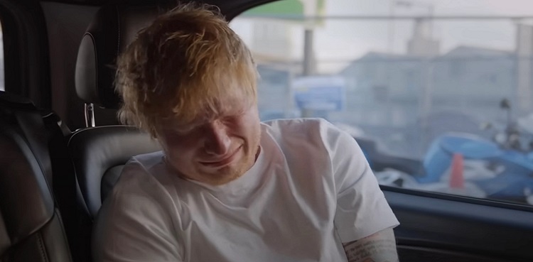 ed sheeran in tears