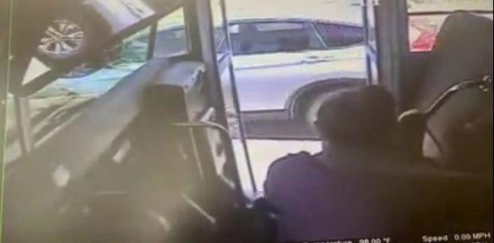 VIDEO: School bus driver saves child from being hit by car