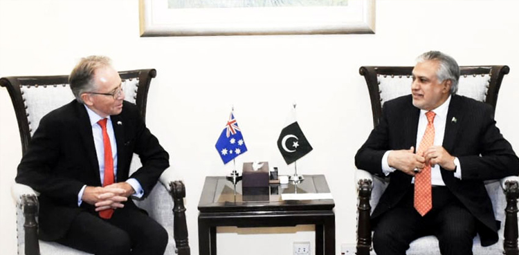 Ishaq Dar, Australian envoy, Neil Hawkins