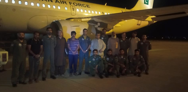 Second PAF flight brings back stranded Pakistanis from Sudan