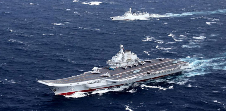 Chinese aircraft carrier passes through Taiwan Strait: Taipei