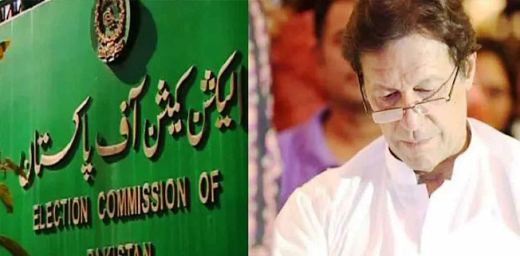 ECP, contempt case, PTI prohibited funding case, Imran Khan