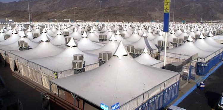 Hajj pilgrims, Mina tents