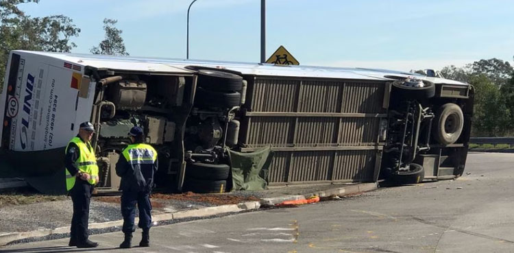 Bus accident kills 10 wedding guests in Australia