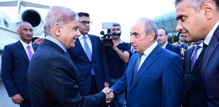 PM Shehbaz Sharif, arrives in Baku, two-day official visit