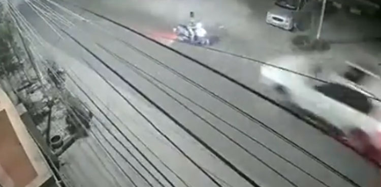 BMW driver hits motorcyclist, hit-and-run case, viral video