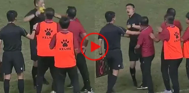 football coach, football video, viral video, viral, video, coach slaps referee