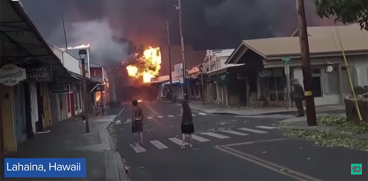 Hawaii wildfire viral video show apocalyse