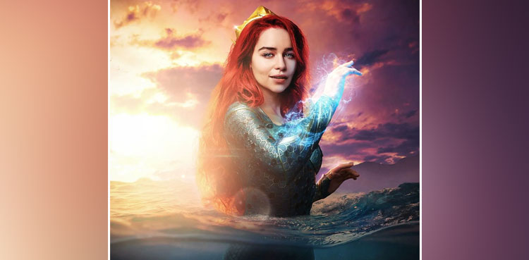 aquaman 2 emilia clarke replaces amber heard as mera in stunning image