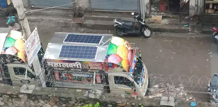 Solar-powered ice cream truck, viral photo