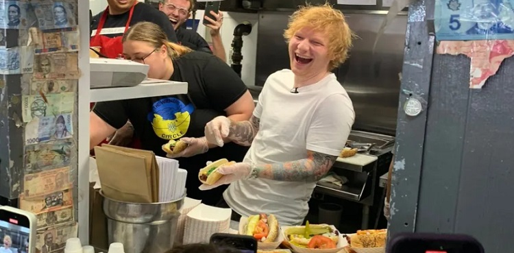 ed sheeran hotdogs