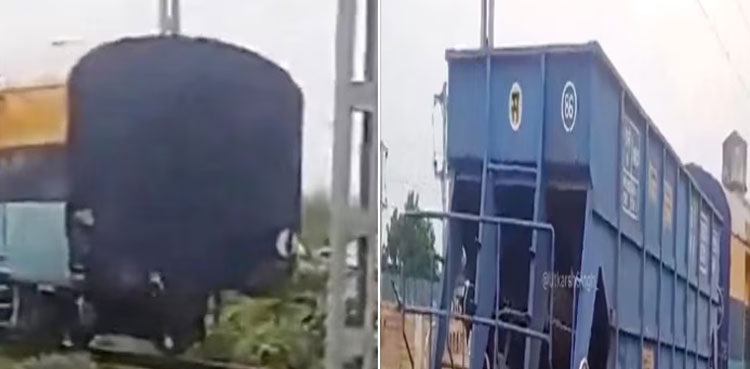 Viral video, train, railway carriages, engine