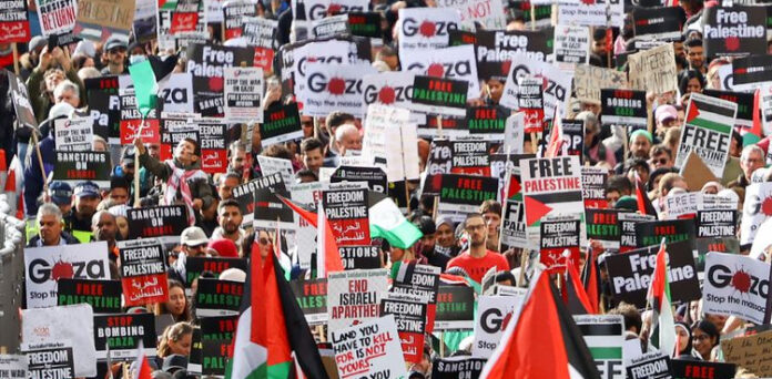 UK police arrest 40, London, pro-Palestinian rally