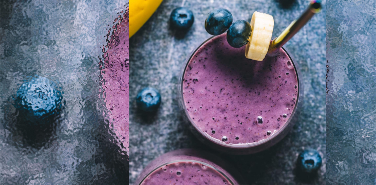 Smoothie banana blueberry