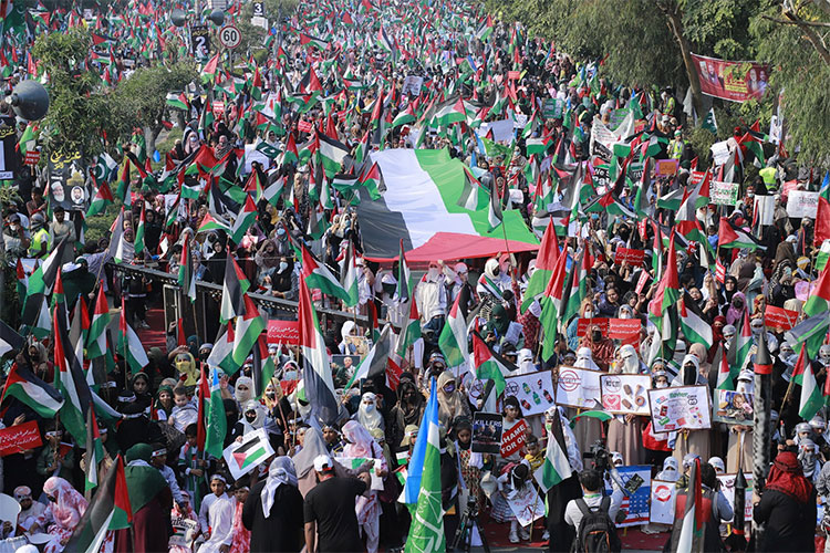 Thousands attend JI’s Gaza Solidary March in Lahore