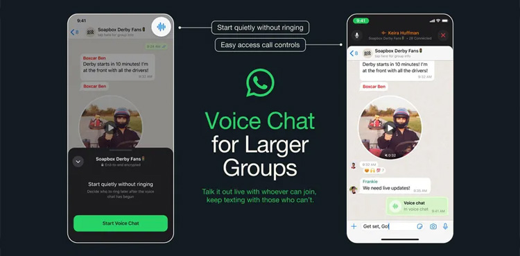 WhatsApp, new way, voice chat, large groups