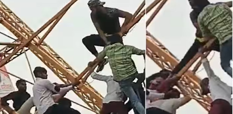 Brawl breaks out, Viral video, amusement ride