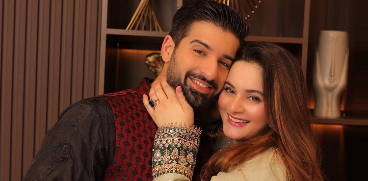 aiman khan, muneeb butt, wedding anniversary, viral pictures