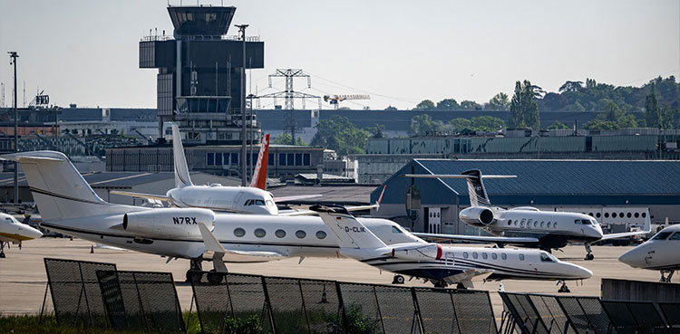 Geneva airport temporarily closed after private jet overshoots runway