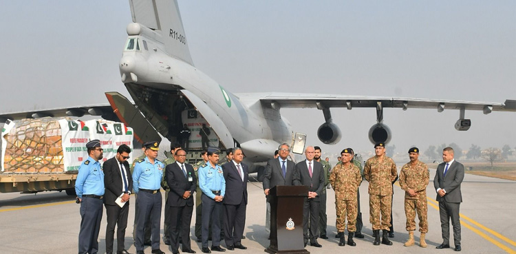 Pakistan dispatches, third consignment, relief aid to Gaza