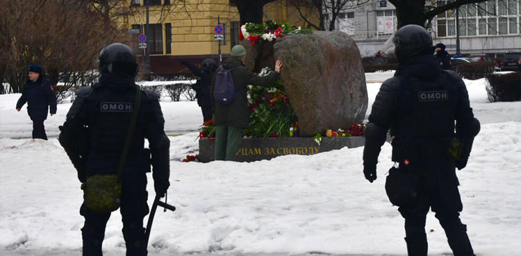 Russian courts hand jail terms to dozens of Navalny mourners