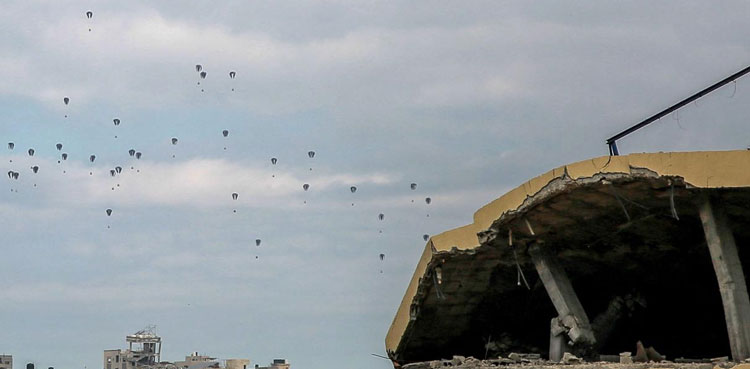 Plans to get aid into Gaza by sea gain pace as airdrop mishap kills five