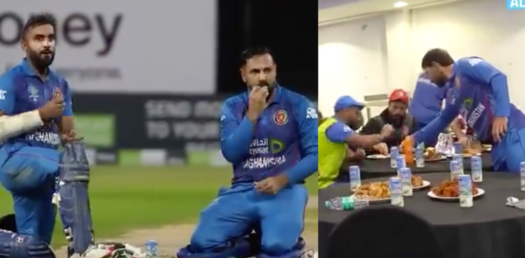 Viral Video, Hashmatullah, Mohammad Nabi, break fast, during match, AFG vs IRE