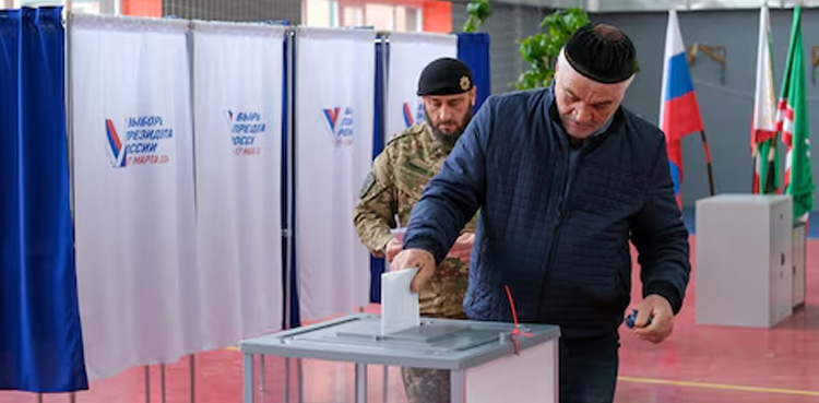 Russia presidential vote, final day voting , Kyiv sabotage