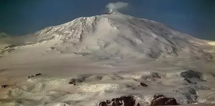 antarctica , volcano, Mount Erebus, gold,