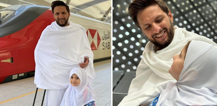 shahid afridi, daughter, arwa, umrah