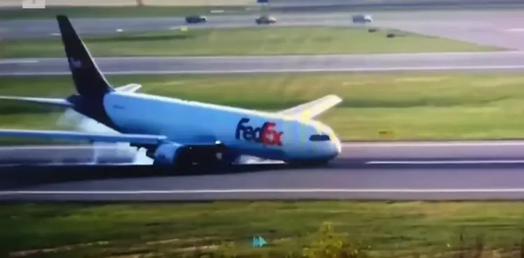 WATCH: Boeing plane crash lands after landing gear fails