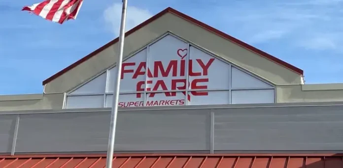 woman, store sign, Midland, United States,