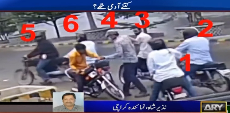 Caught-on-cam, Viral, eight-member, bike-lifter gang, robs youth, Karachi