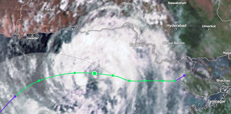 Cyclonic Storm 'Asna', Karachi, westward 200km, Arabian Sea