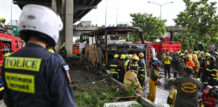 Multiple deaths in school bus fire in Thailand