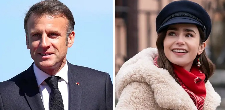 Emmanuel macron, emily in paris