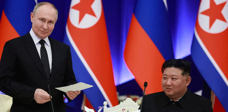 North-Korea,-Russia,-defence-treaty