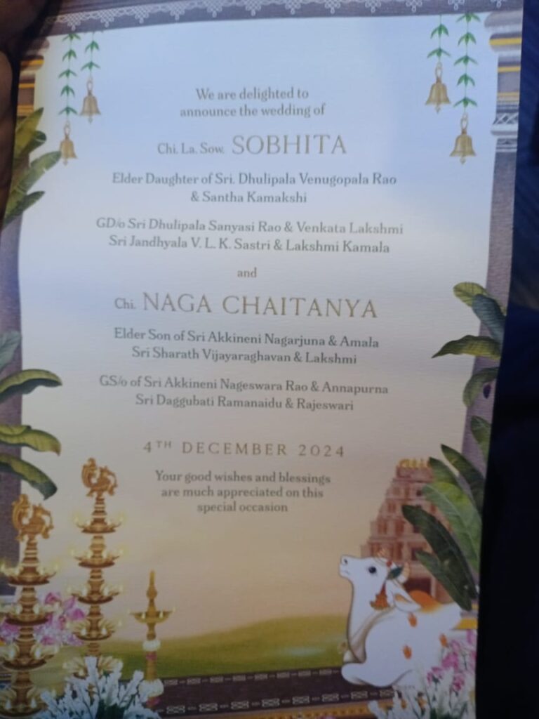 Naga Chaitanya, Sobhita Dhulipala's wedding invite goes viral!