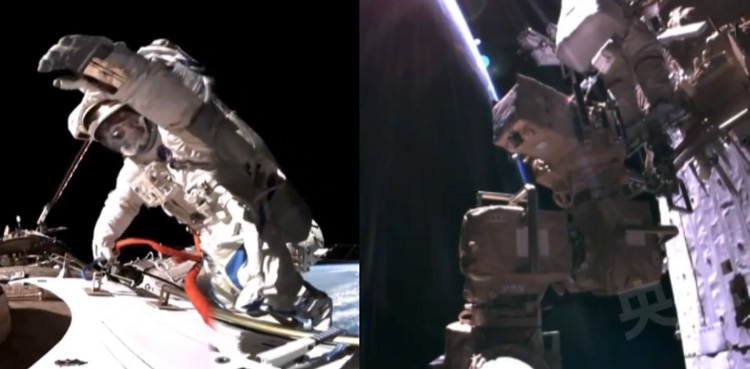 Astronauts create history by recording nine-hour spacewalk