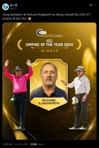 Richard Illingworth, Umpire of the Year, ICC Awards 2024, world cup final