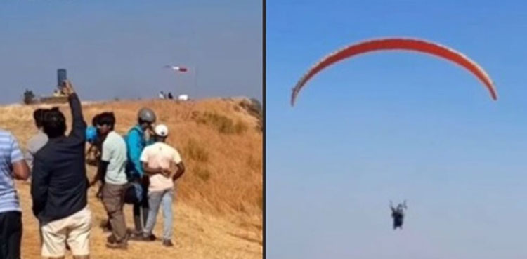 Student paraglides, viral